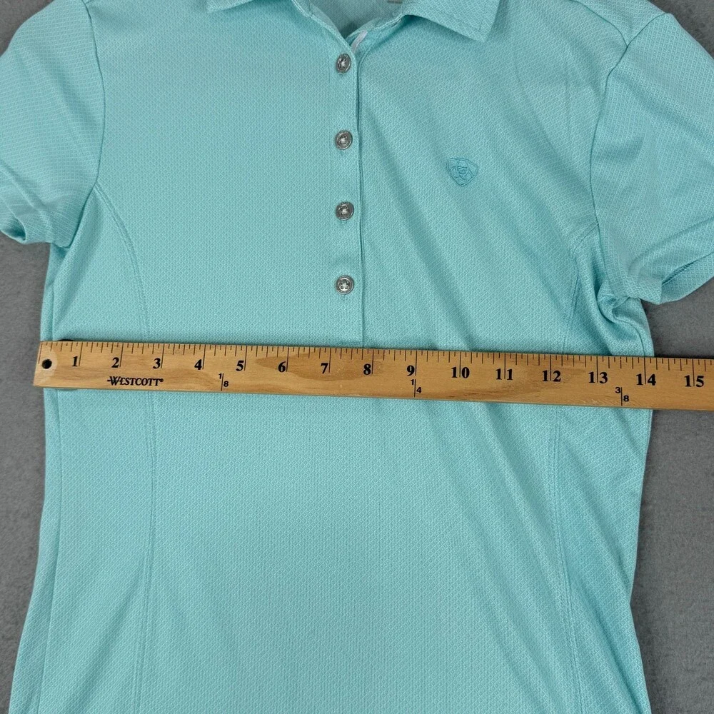 Ariat TEK Polo Shirt Womens XS Blue Pullover Top Outdoor Comfort - Picture 7 of 11